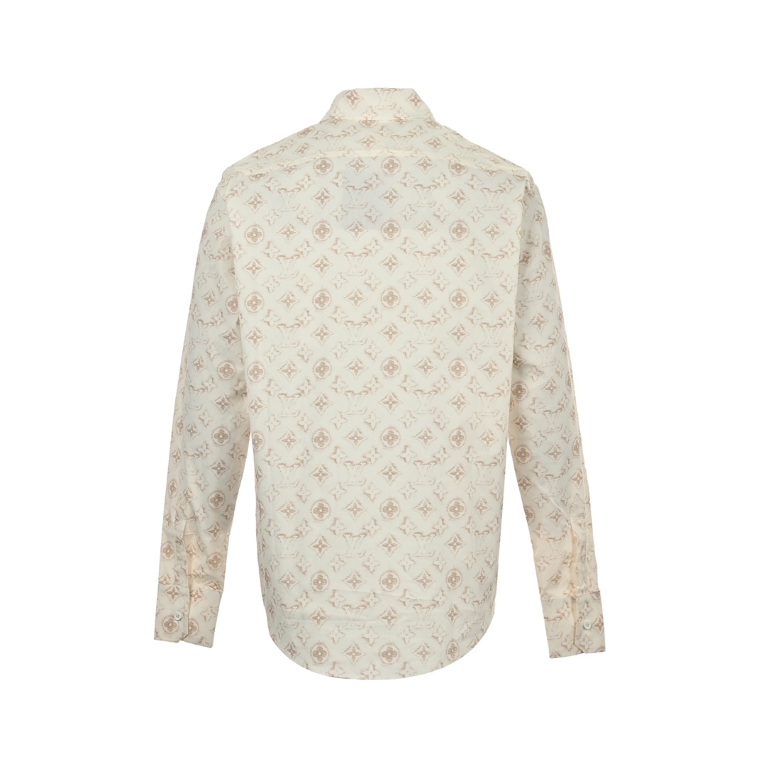 Louis Vuitton 24Fw gold all-over print shirt