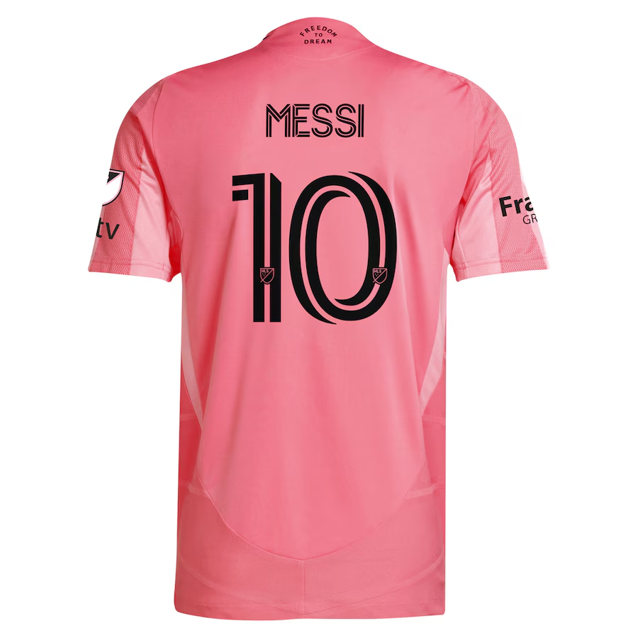 Lionel Messi Inter Miami CF adidas 2025 Euforia Authentic Player Jersey - Light Pink/Black