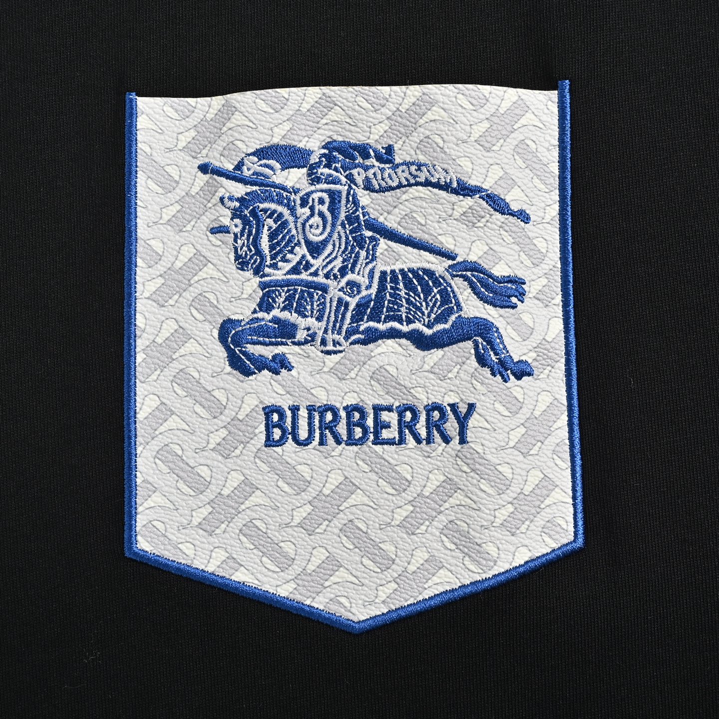 Burberry 25ss leather pocket embroidered warhorse short sleeve