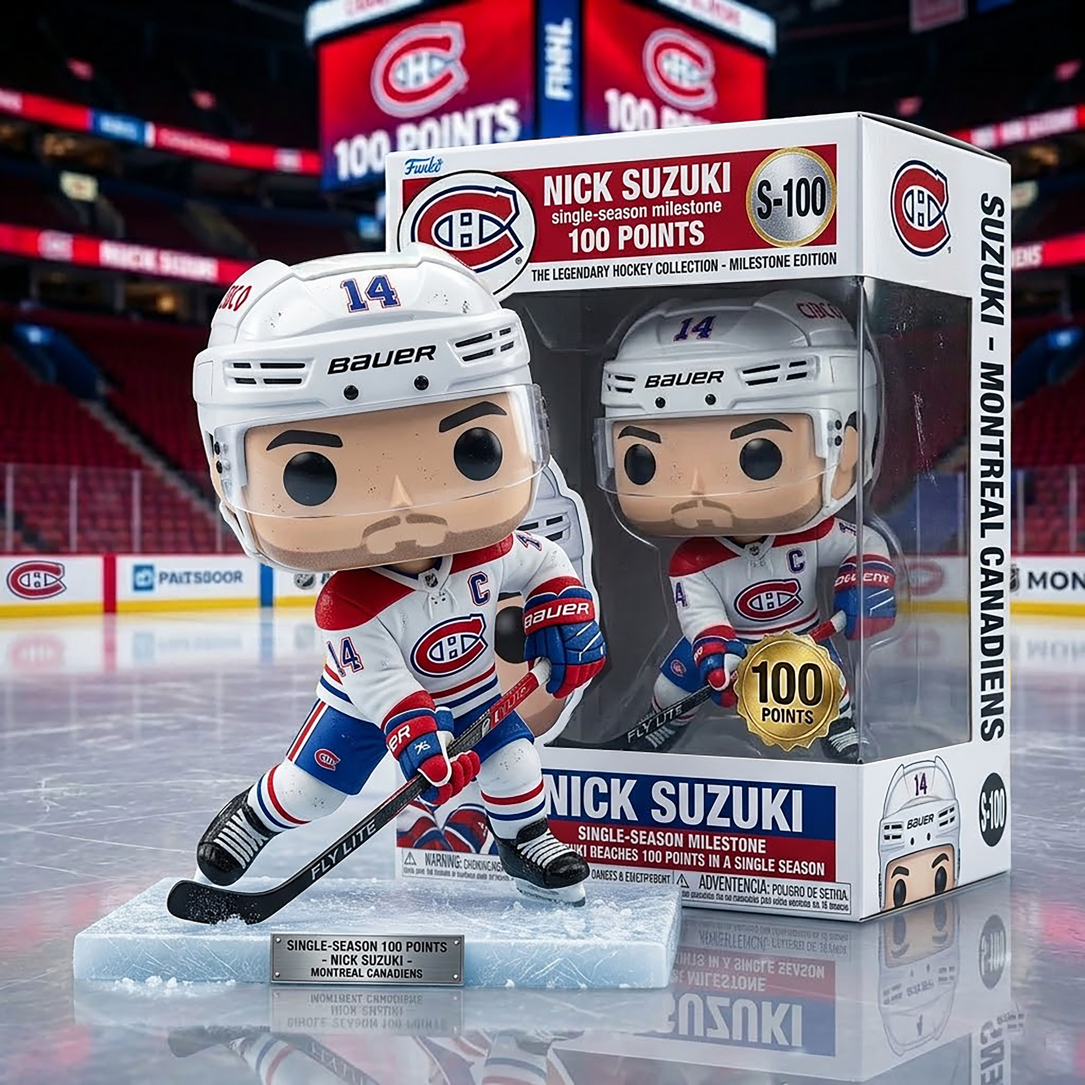 🏒 Nick Suzuki: 100 Points Historic Season – Canadiens Pop! Icon 🇨🇦