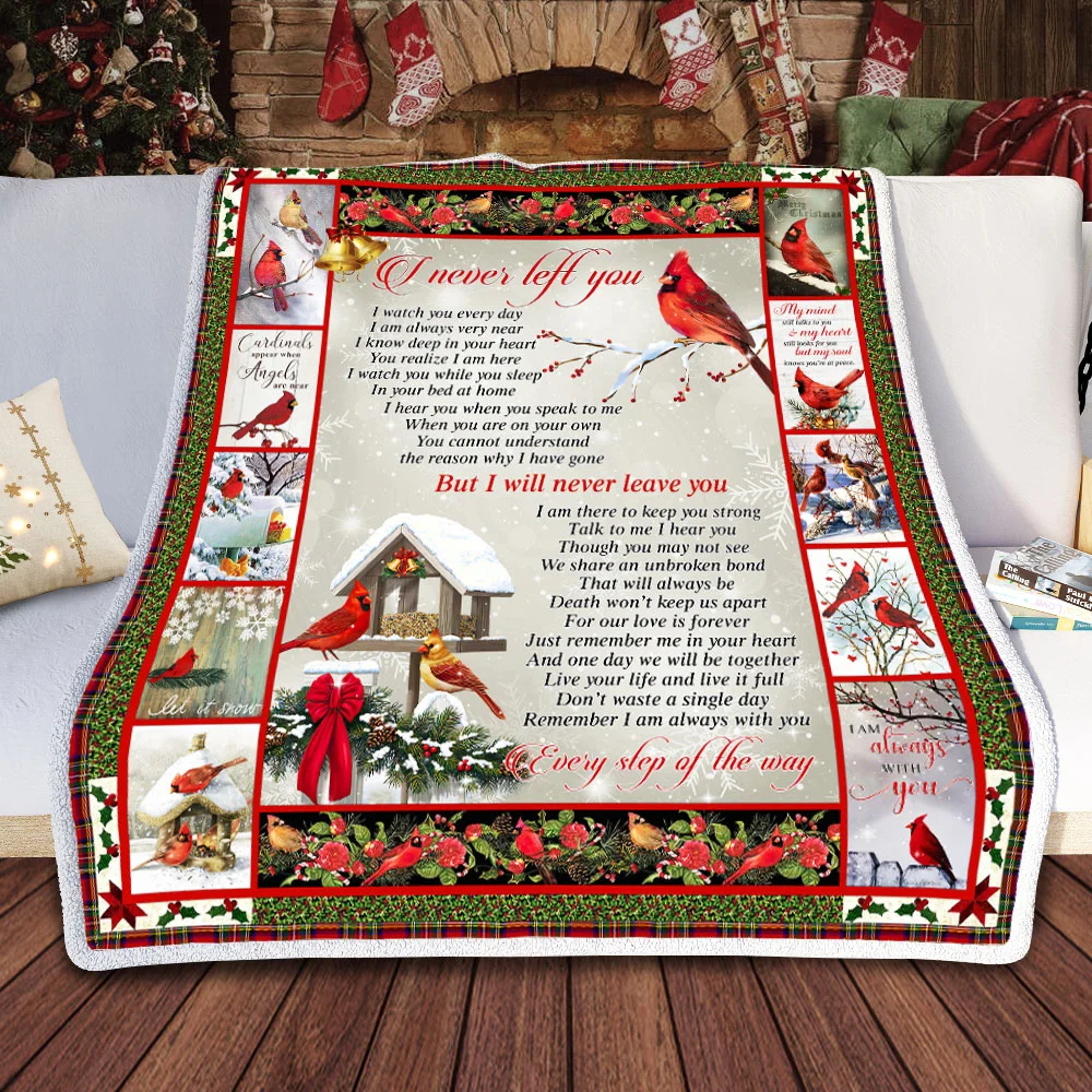 I Never Left You, Christmas Cardinal Sofa Throw Blanket