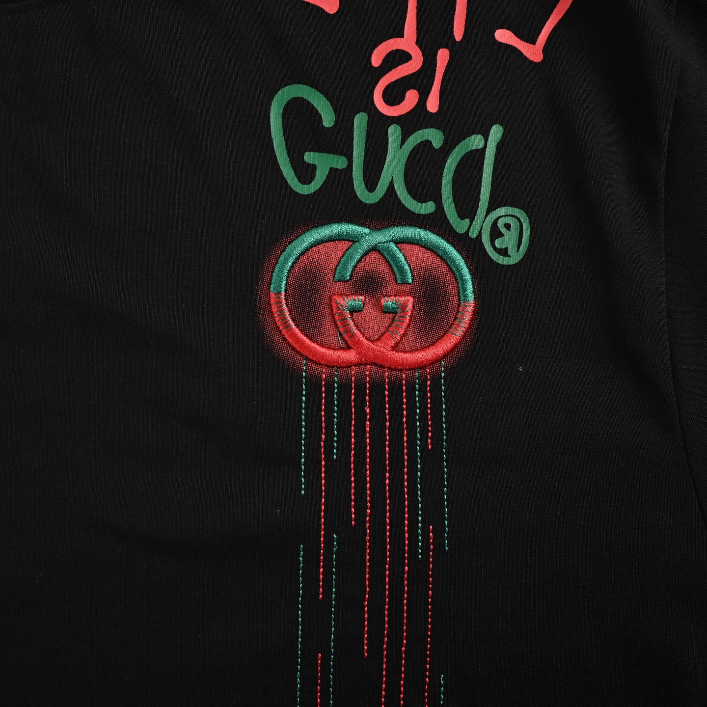 Gucci 25ss embroidered tassel short sleeve
