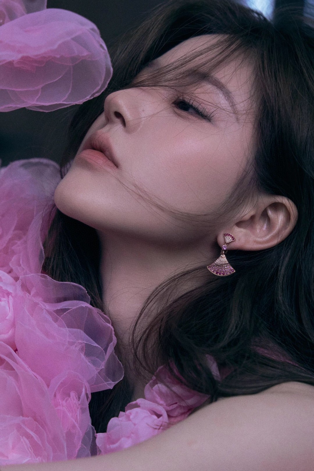 Bulgari fan-shaped diamond earrings