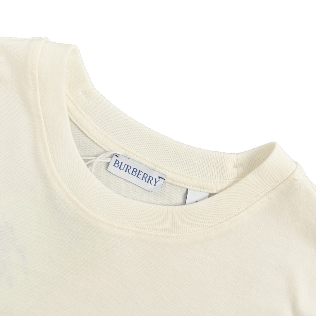 Burberry 24ss flocked fox print short sleeves