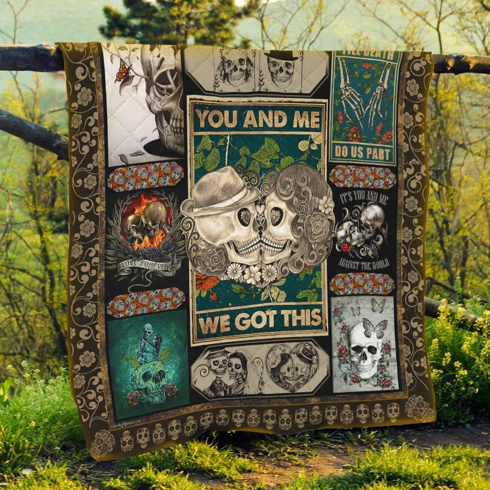You & Me Skull Lover Quilt Blanket