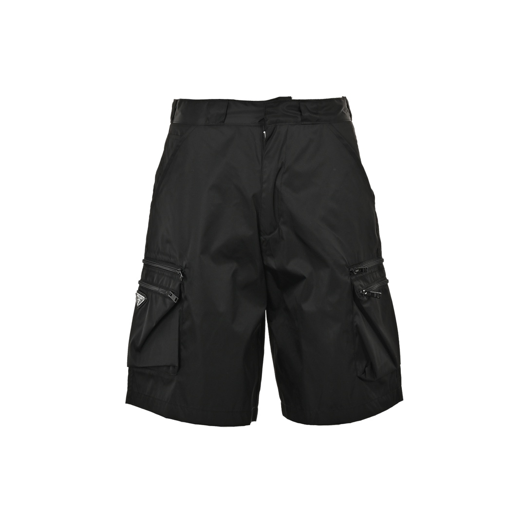 Prada 24ss triangle logo multi-purpose cargo shorts
