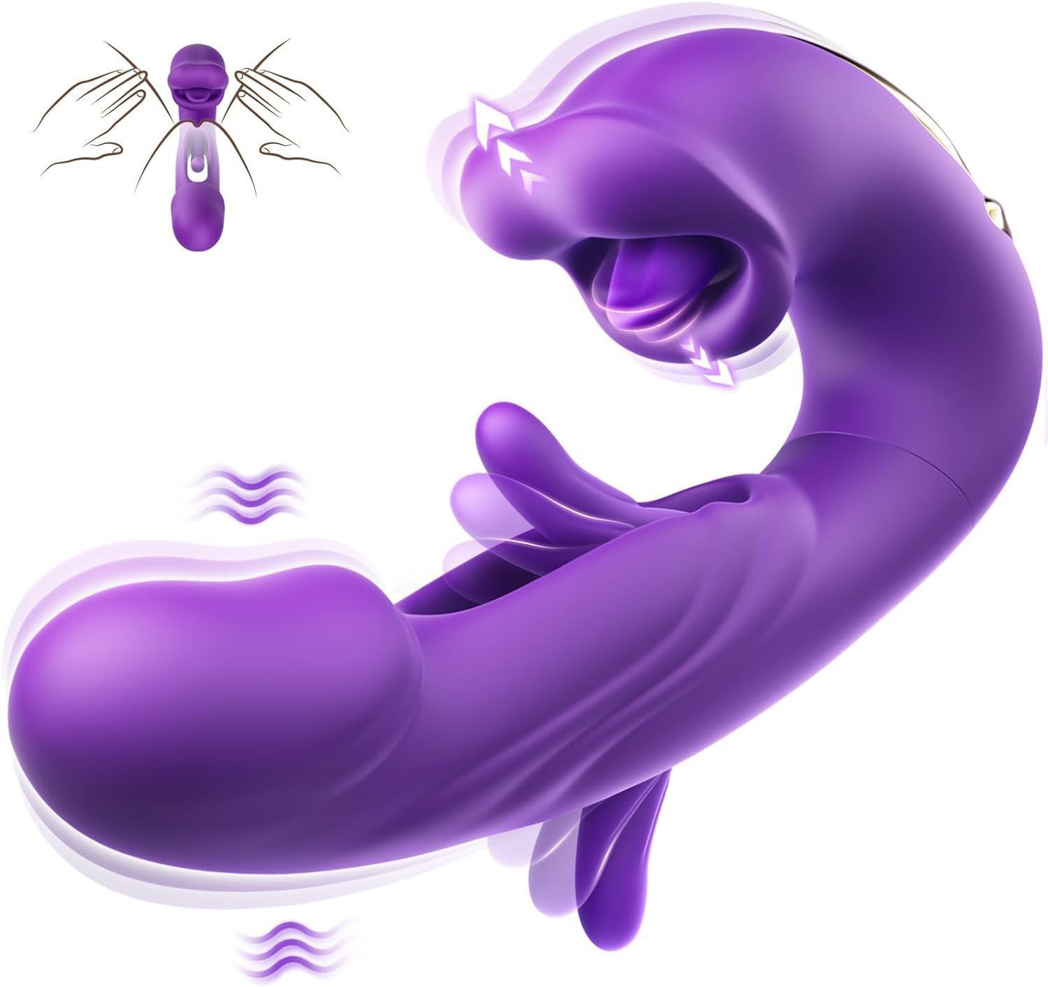 3-in-1 G-Spot Vibrator – Lick, Vibrate & Thrust for Multi-Sensation Comfort