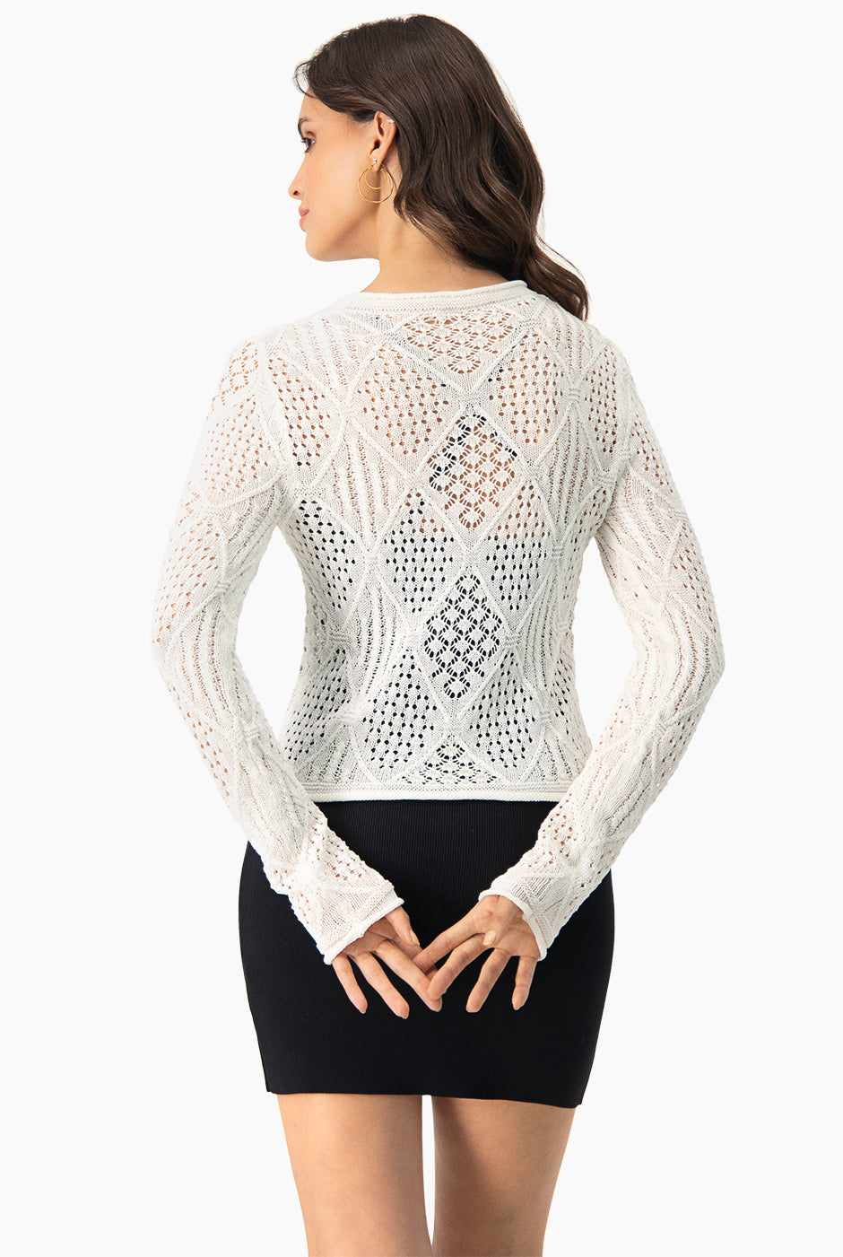 Pullover Rombos Tejido Calado