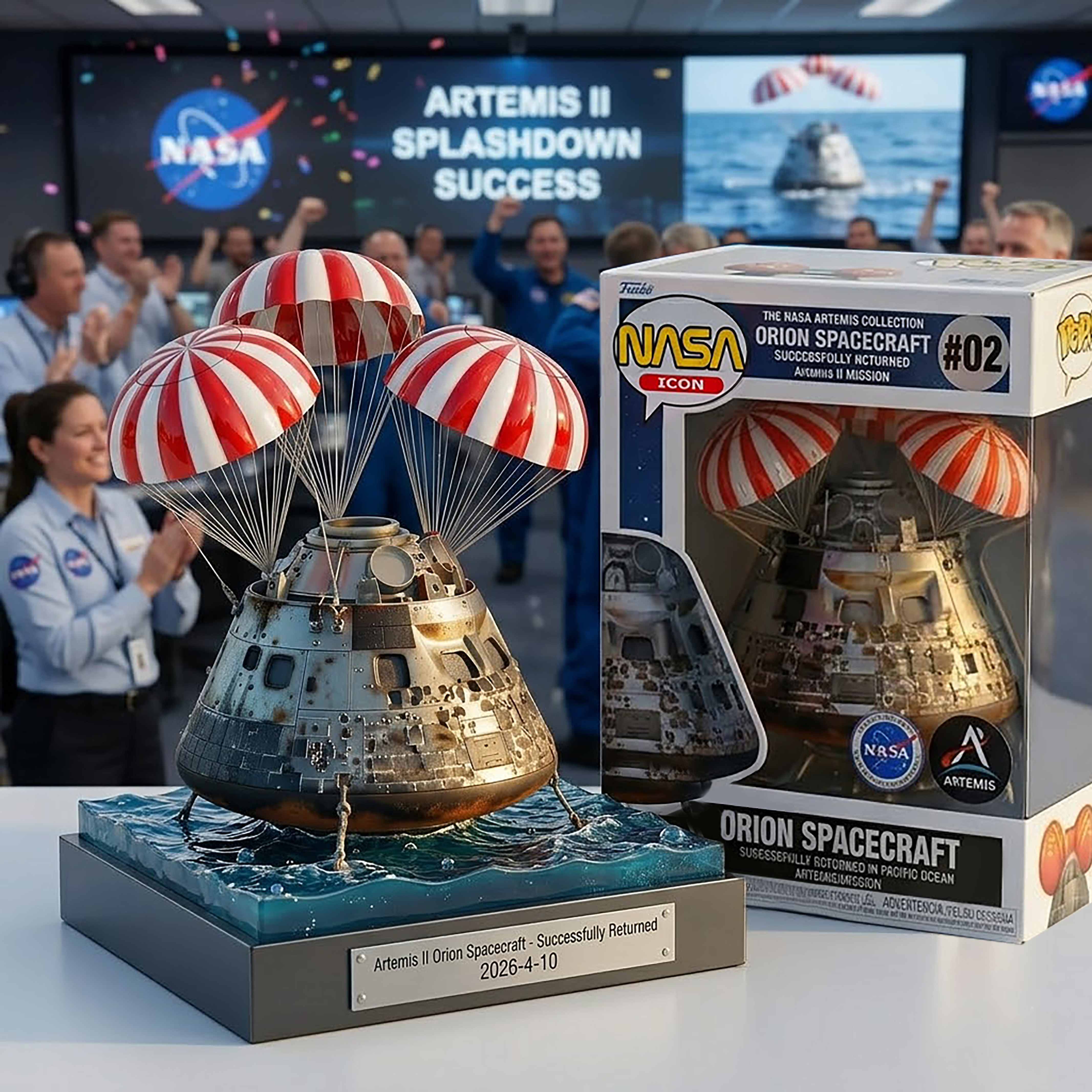 🚀 NASA Orion Splashdown Pop Collectible Figure