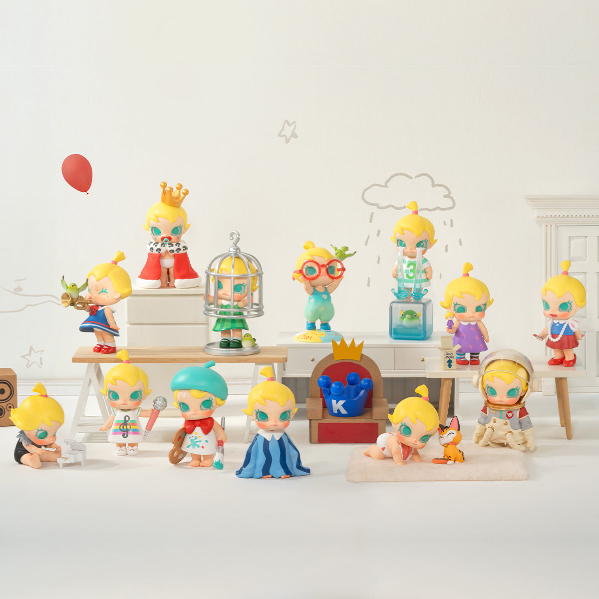 POP MART Baby Molly When I Was Three！Series Figures [1 Blind Box]