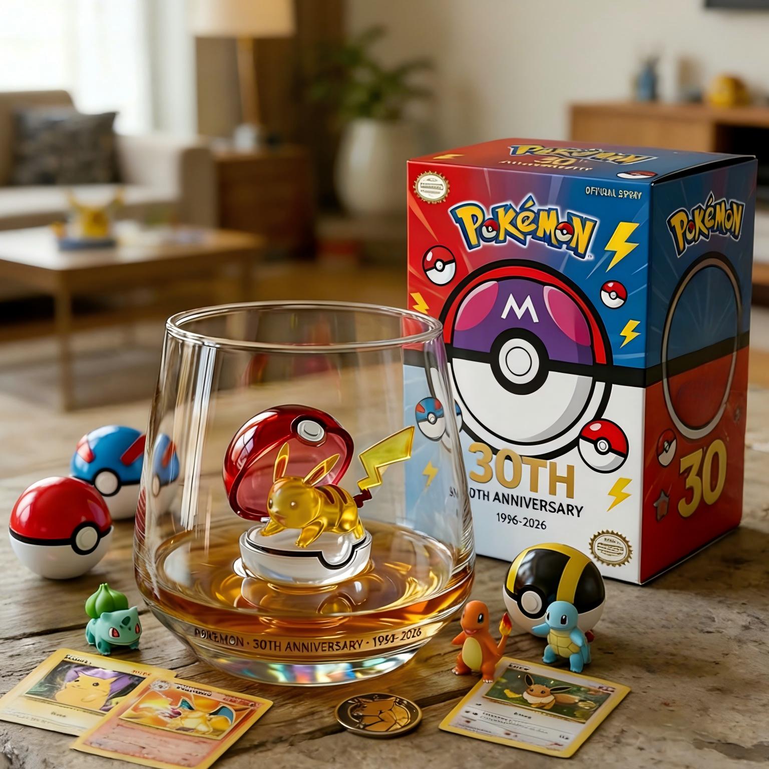 Pokémon 30th Anniversary Whiskey Glass