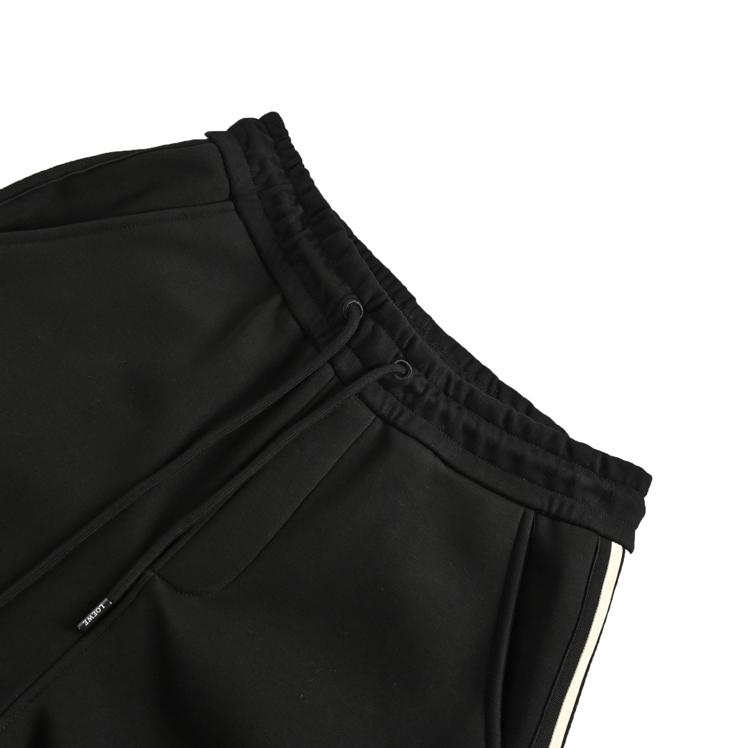 Loewe 23Fw embroidered logo web fleece trousers
