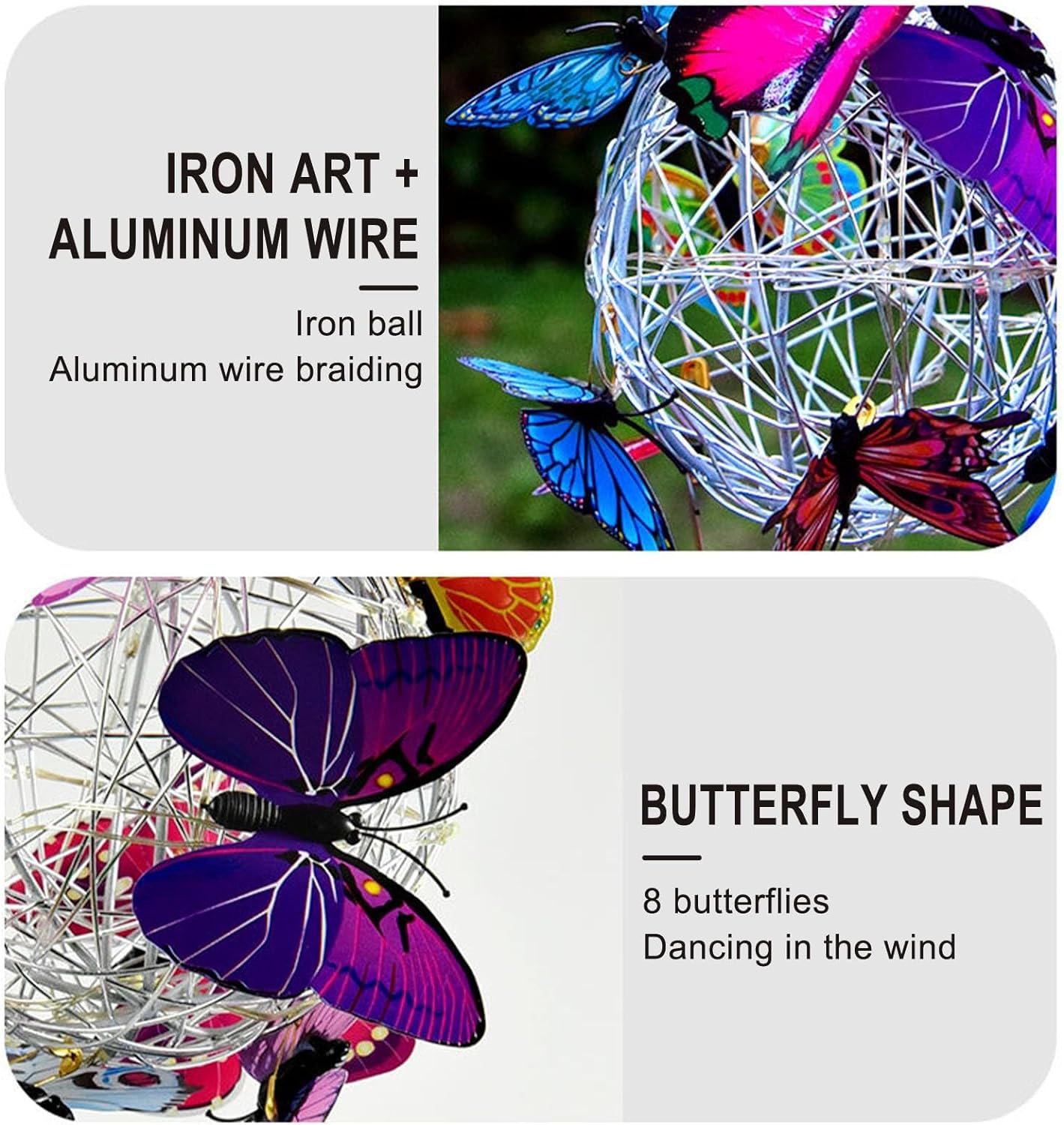 ❤️Mother's Day Sale 50% OFF❤️New Arrivals!!! - Pendant Outdoor Solar Colorful Big Butterfly Roaming Light