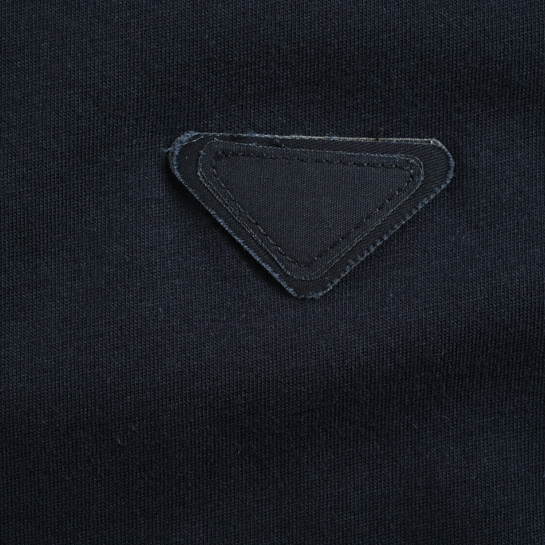 Prada 24ss triangle logo fake two-piece short sleeves