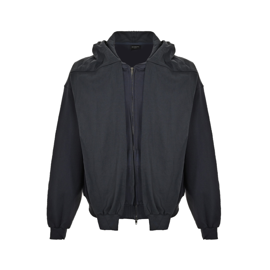 Balenciaga 24Fw heavy-duty faux two-piece zipper jacket