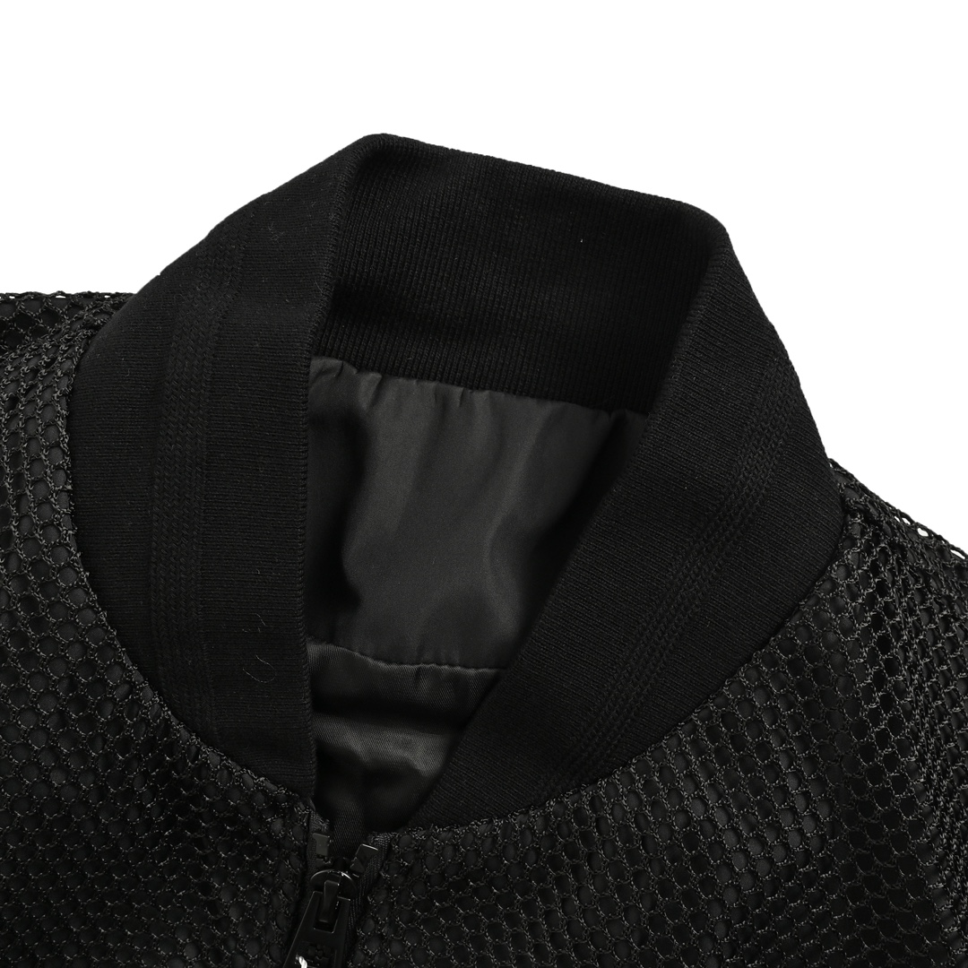Dior 24Fw mesh webbing baseball jacket