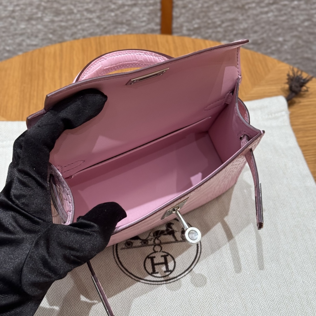 Hermes mini kelly 2 3QRose Sakura (handmade to order)