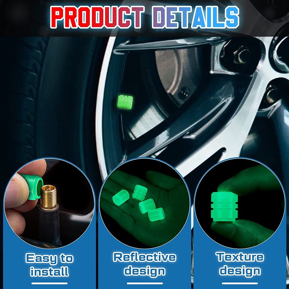 Car Auto Wheel Tire Air Valve Stem LED Light