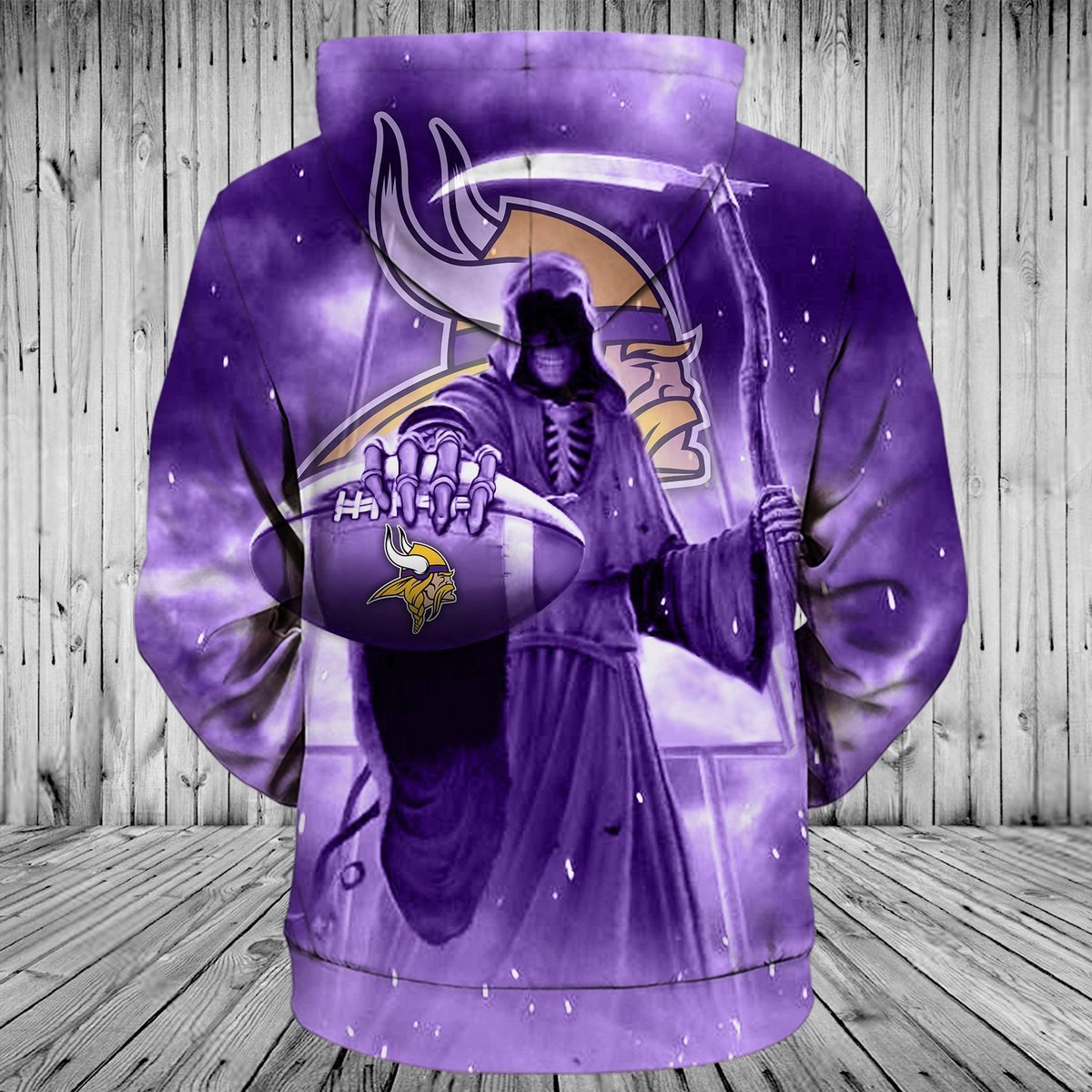 VIKINGS  3D HOODIE SKULL 4