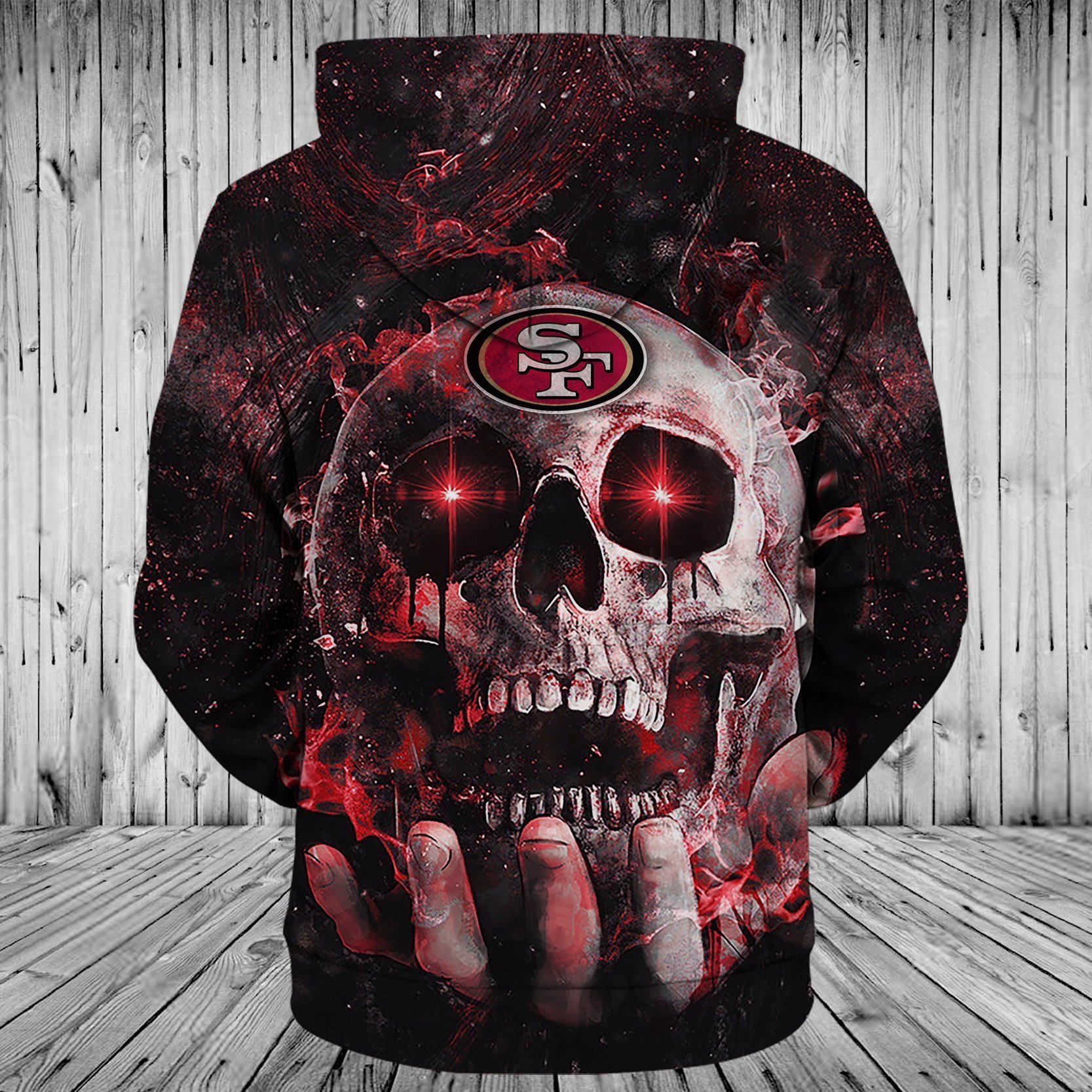 49ERS HOODIE 3D SKULL 69