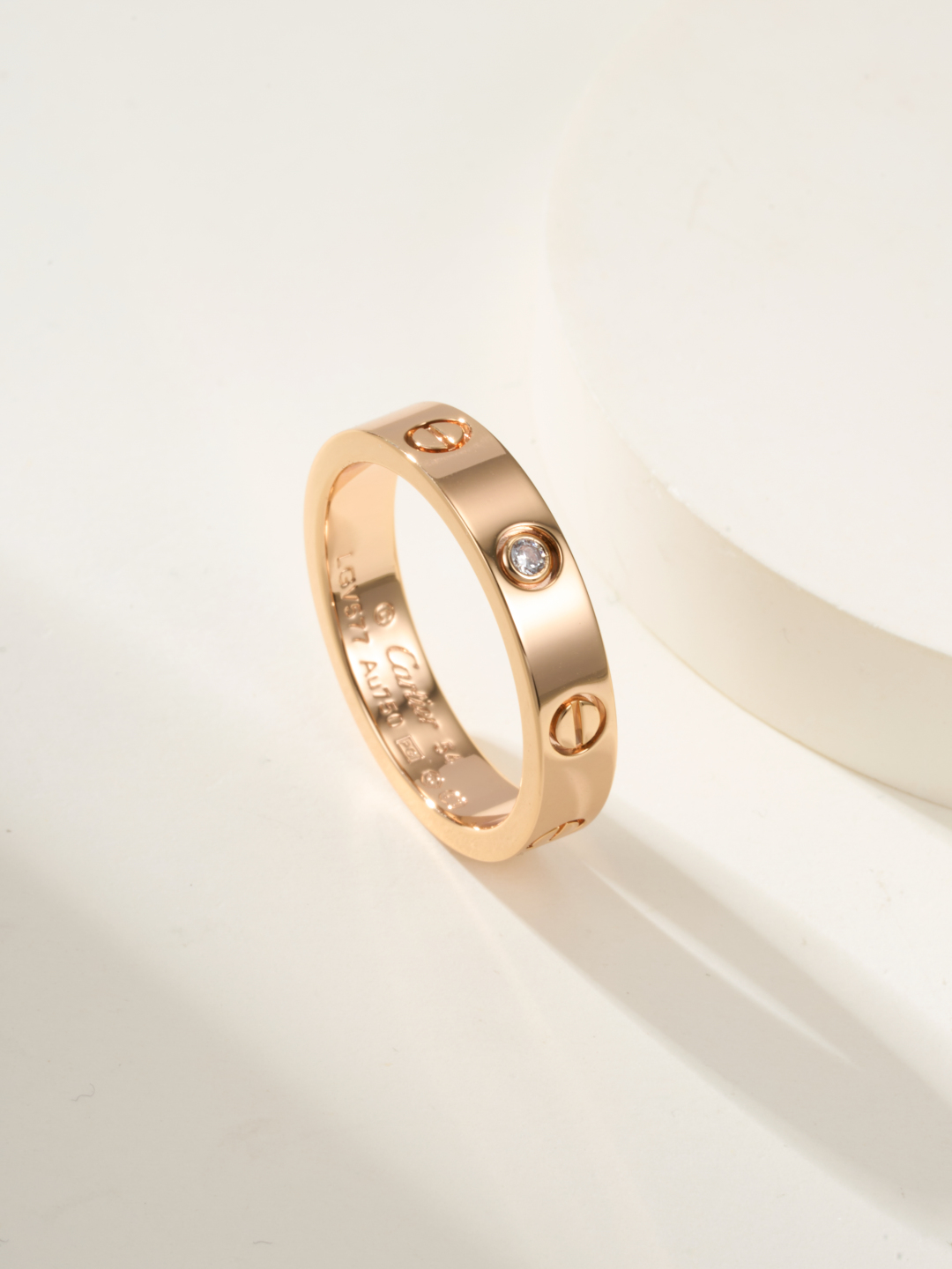 Cartier love narrow single diamond ring