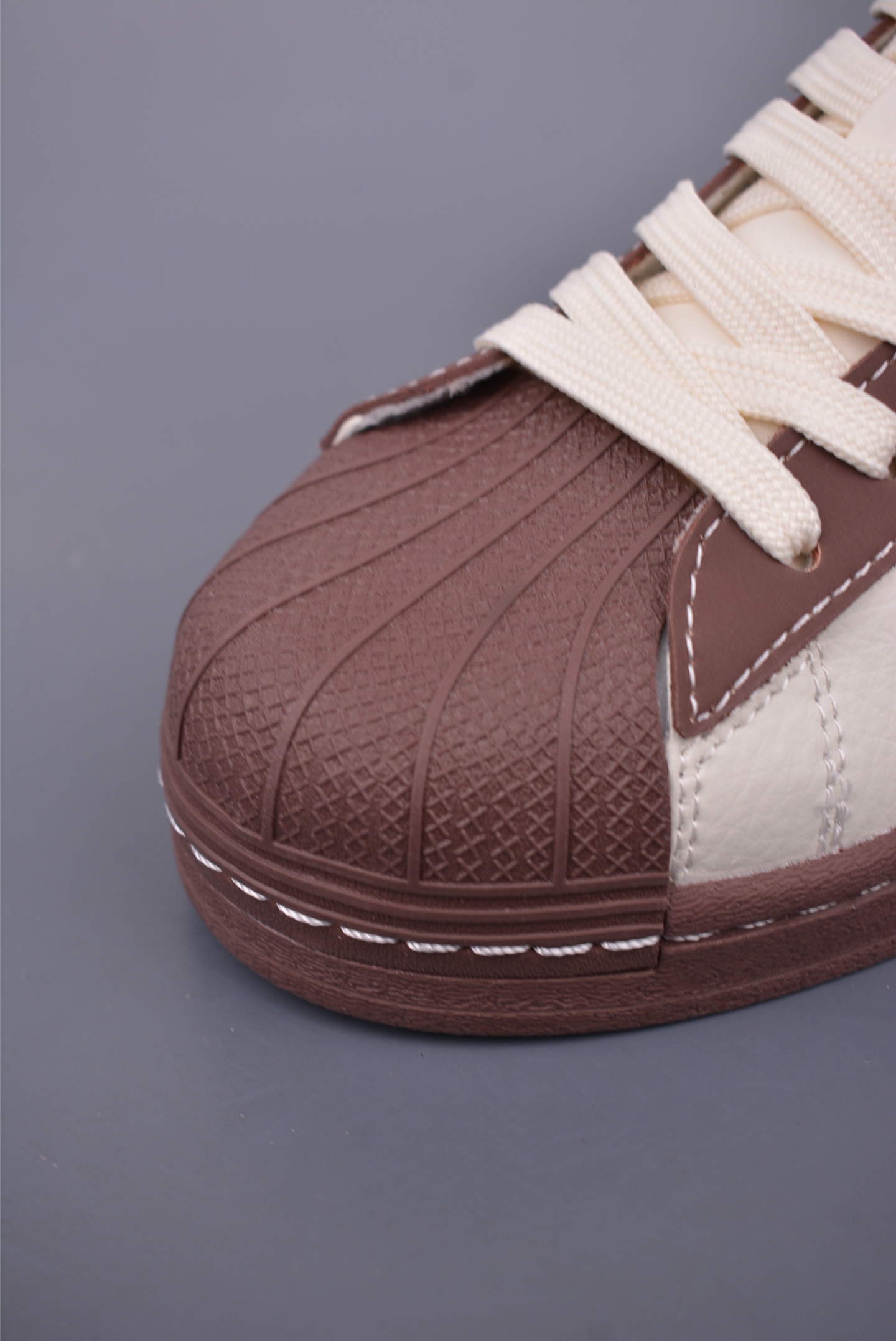 Stussy x Adidas Originals Superstar sneakers Coffee, White and Tricolor JY8913