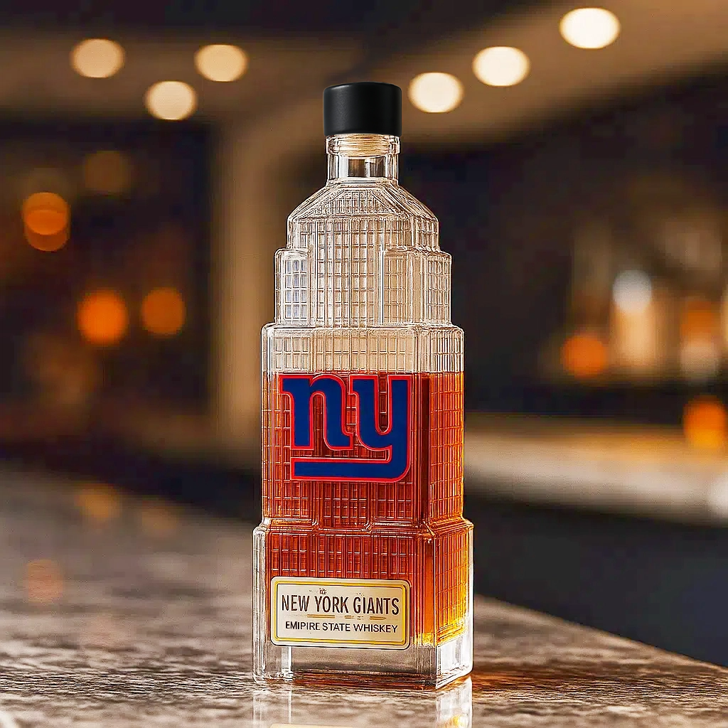 Pride of the Skyline, Heart of Big Blue — New York Giants Whiskey Bottle