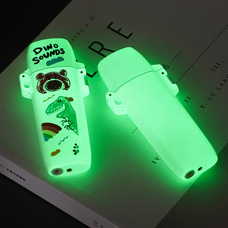 Cute Cartoon Luminous Flash Pink Flame Windproof Lighter