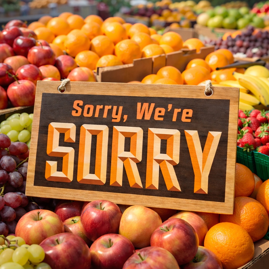 Sorry We’re Sorry Sign