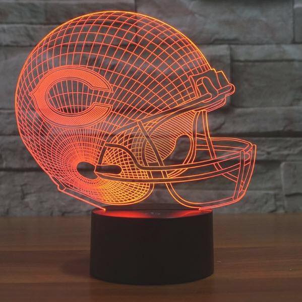 CHICAGO BEARS 3D LED LIGHT LAMP