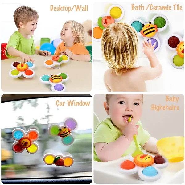 (Summer Hot Sale - Now 49% off) 🔥Suction cup rotating toys are a must-have for growing babies
