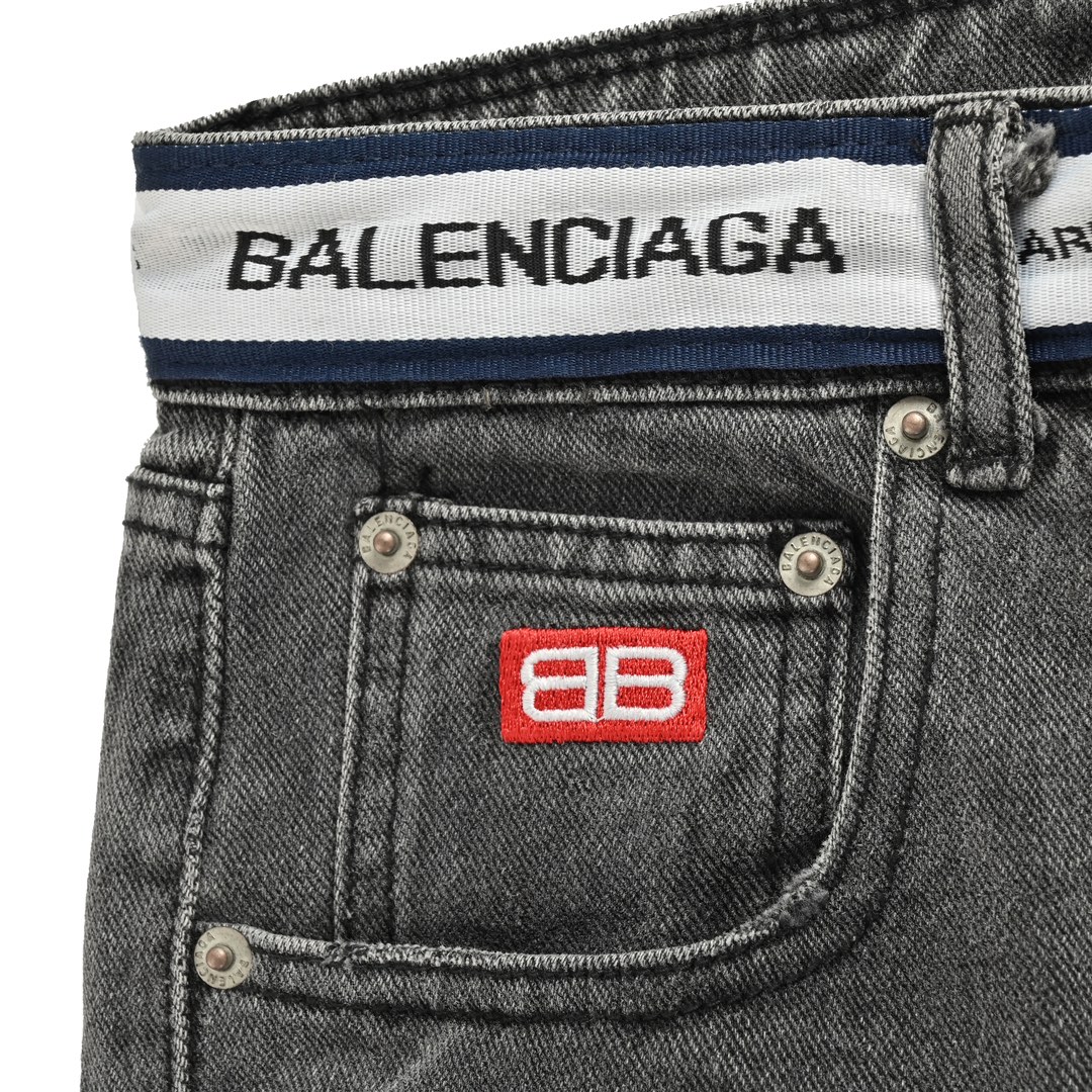 Balenciaga Waistband Lettering Jeans