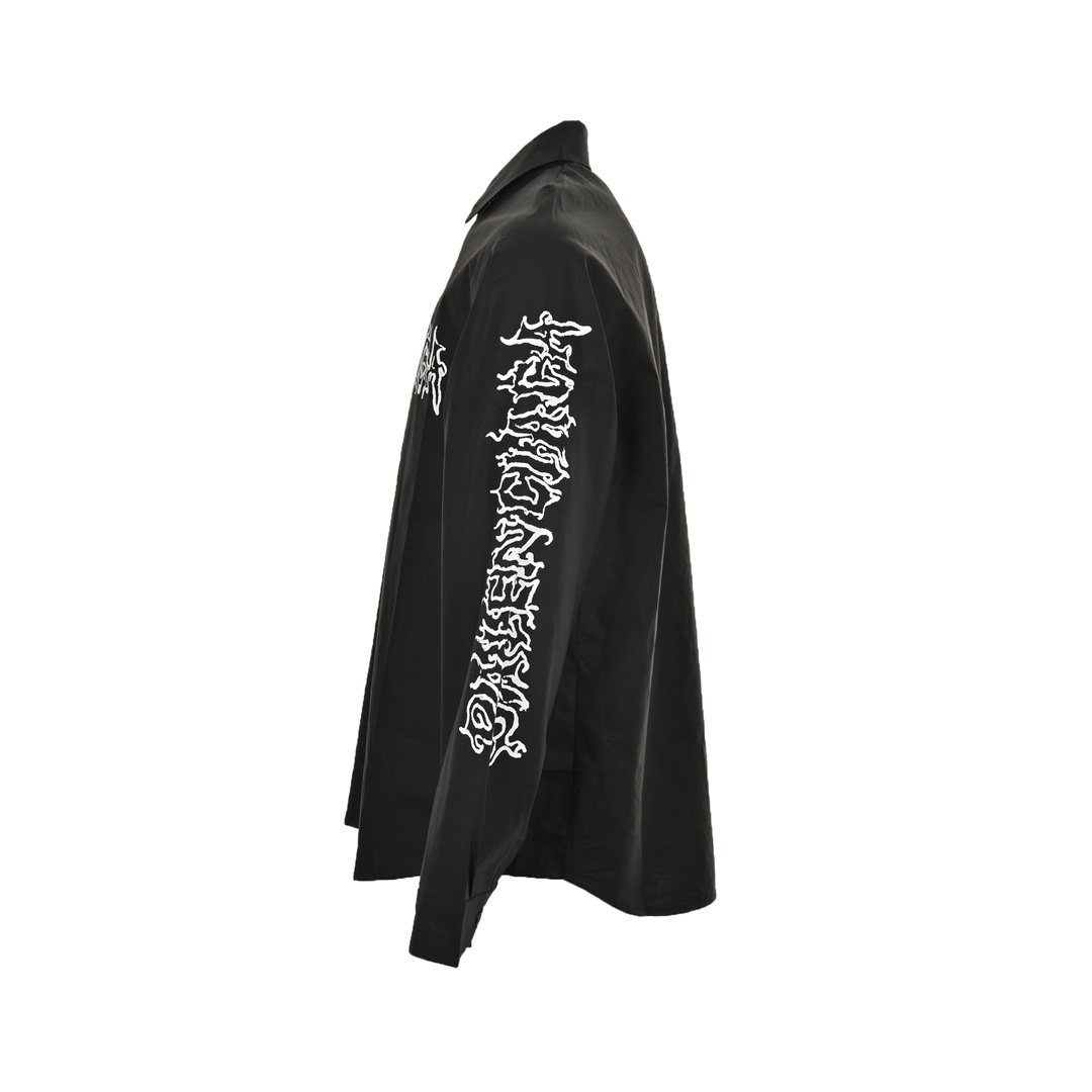 Balenciaga 24Fw hollow flame totem print shirt
