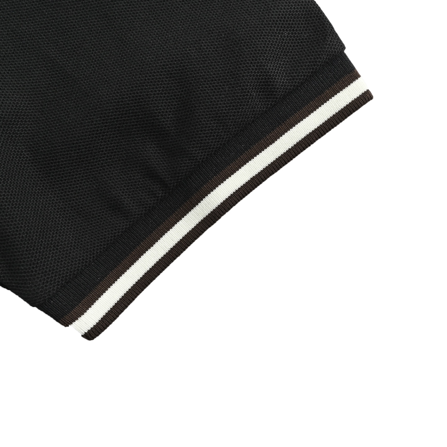 Moncler 25ss striped collar embroidered logo polo short sleeve