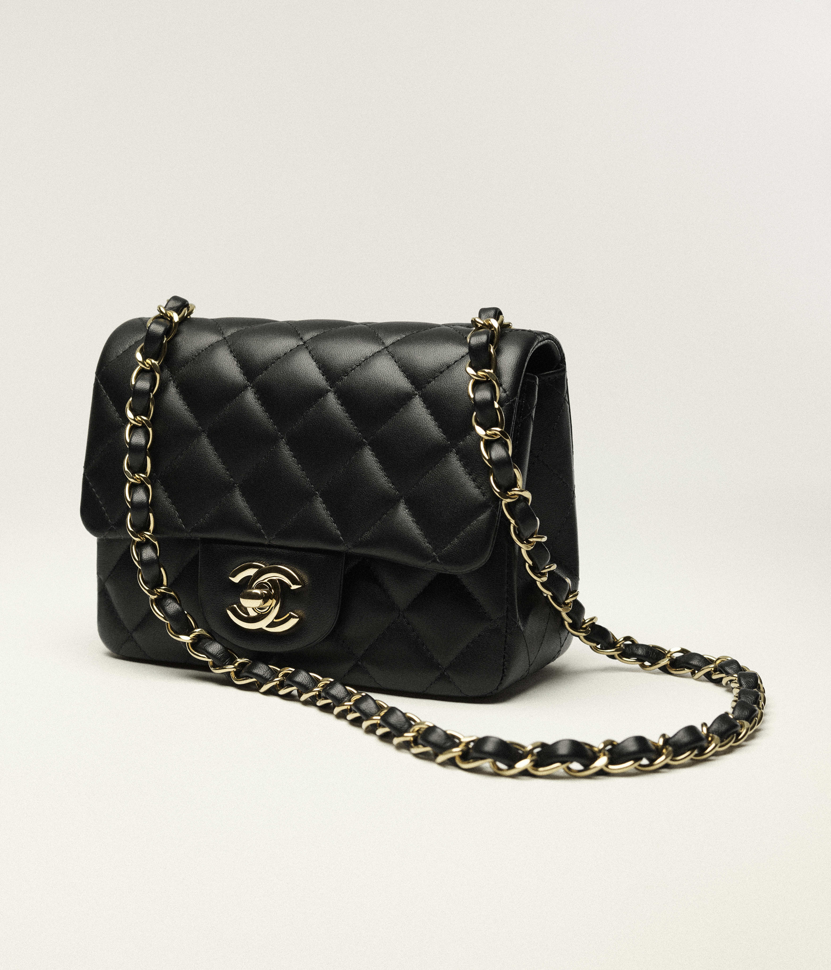 Chanel Mini Classic Bag Lambskin & Gold-Tone Metal Black A35200-Y04059-94305