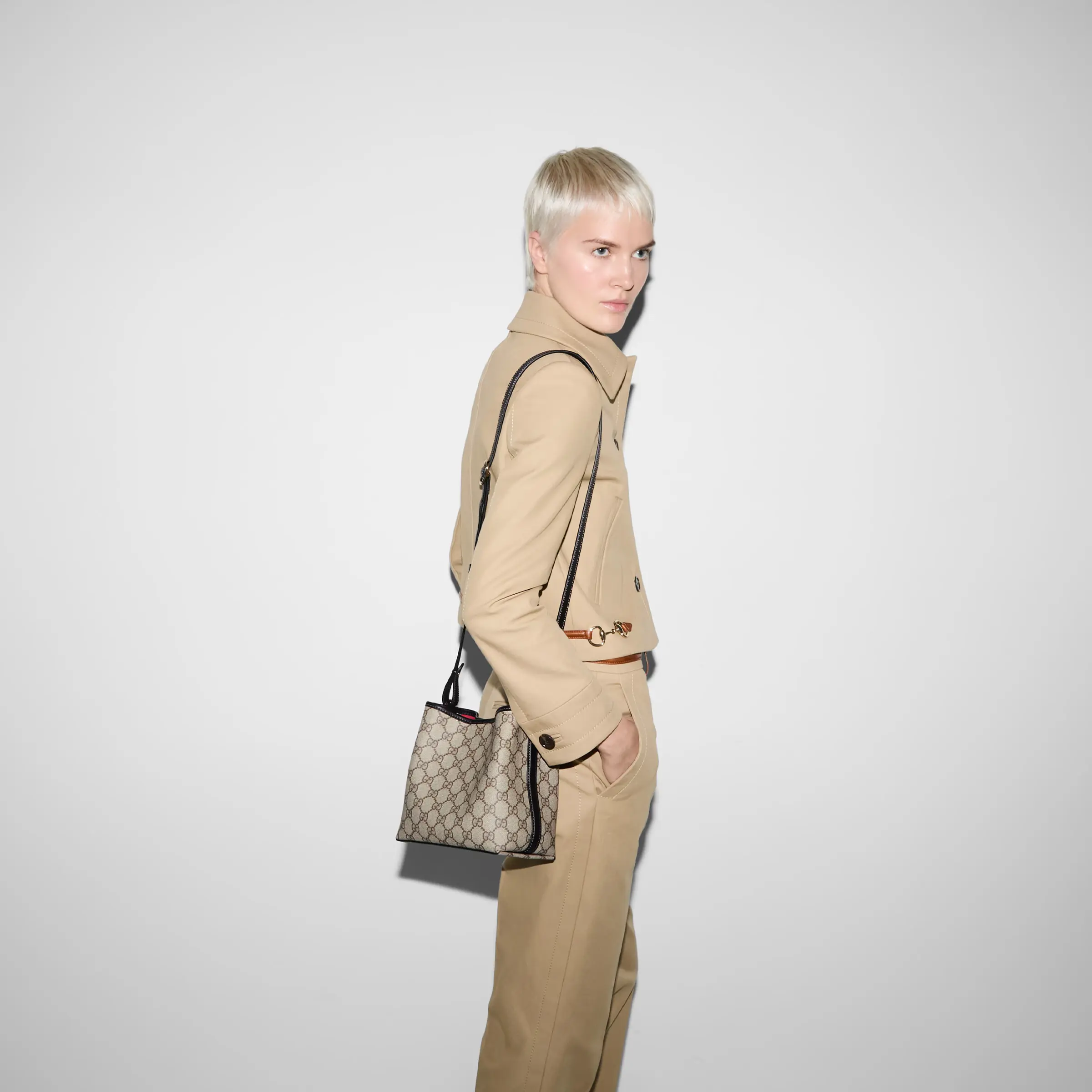Gucci GG Emblem Small Bucket Bag815118 FAD6L 9741