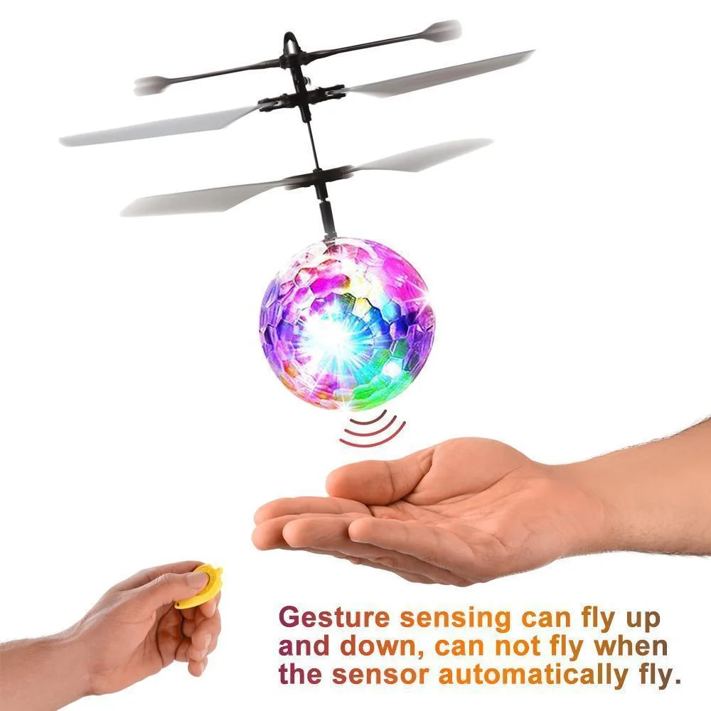 (🔥Last Day Promotion-SAVE 50% OFF)Induction LED colorful crystal ball flying ball--BUY 2 GET 1 FREE