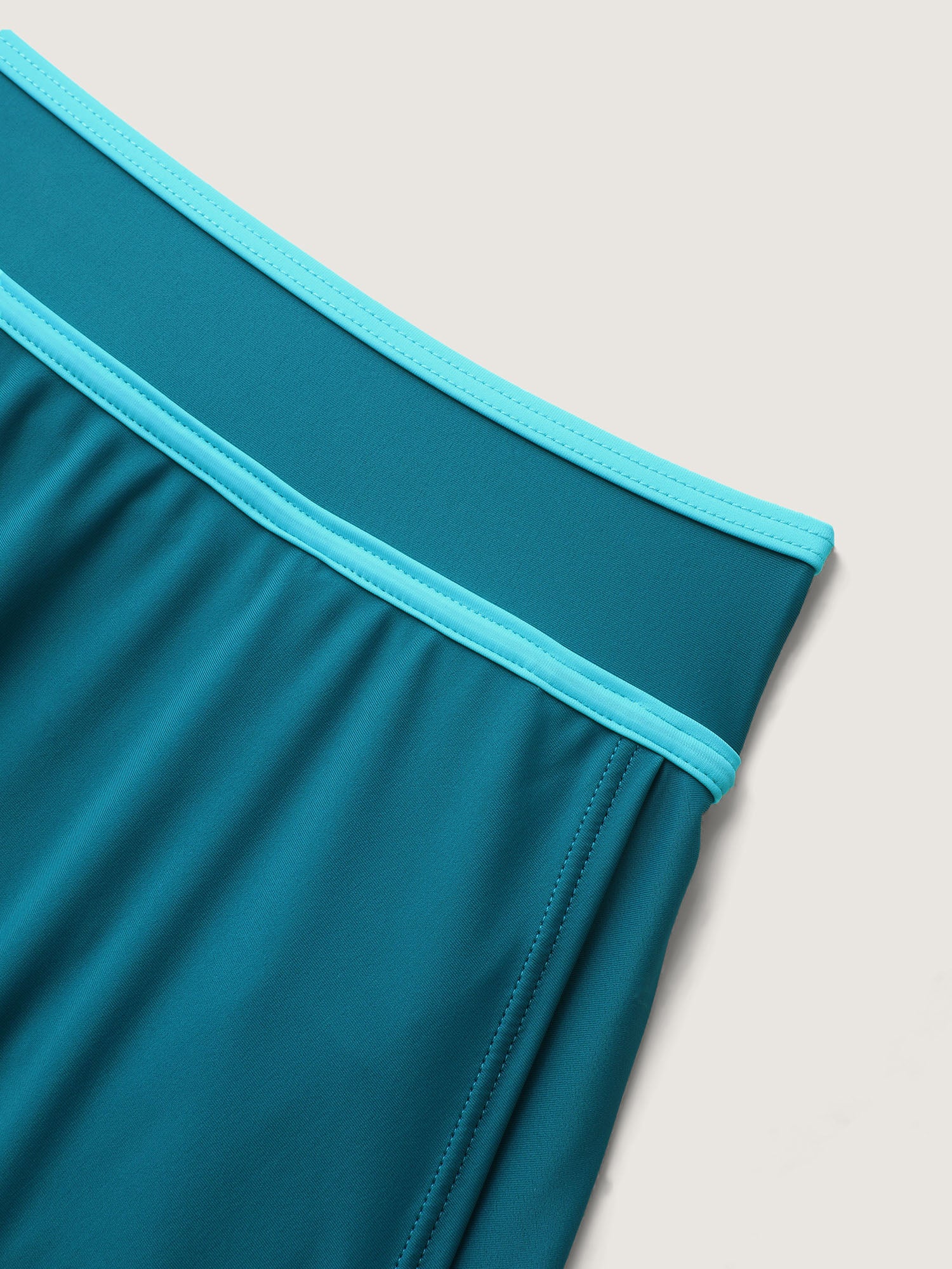Color Contrast Slit Swim Bottoms