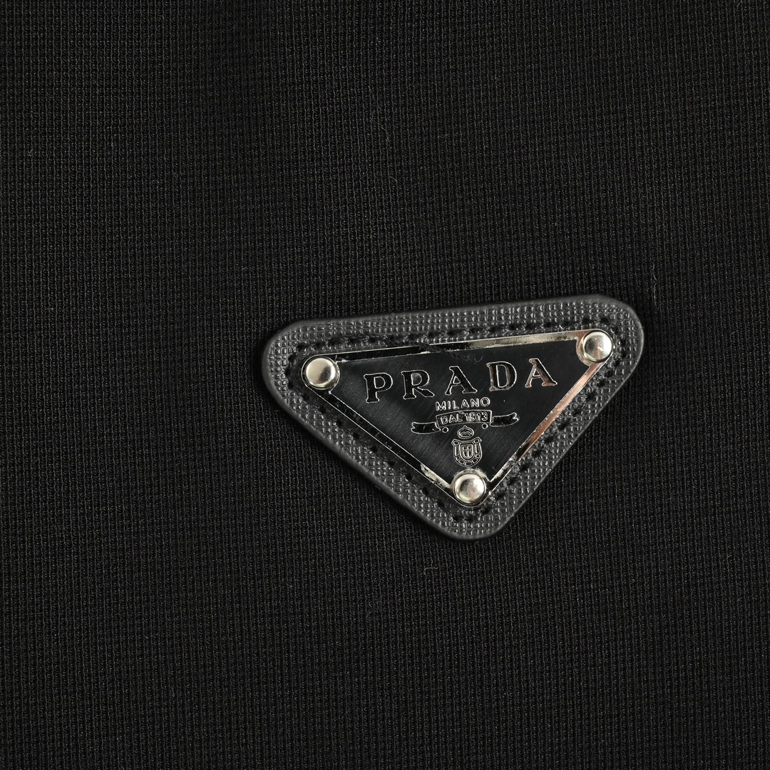 Prada 24Fw triangle logo webbing straight trousers