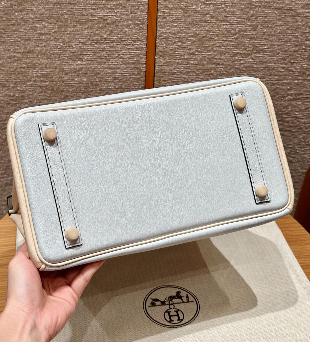 Hermes Birkin T0Blue Brumei2Nata Handbag (Handmade to Order)