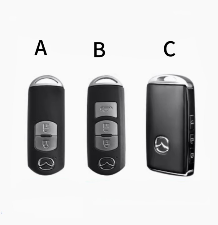 Buttons Genuine Leather Car Key