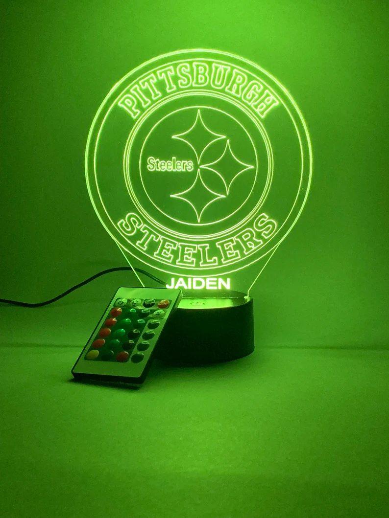 PITTSBURGH STEELERS 3D LAMP PERSONALIZED