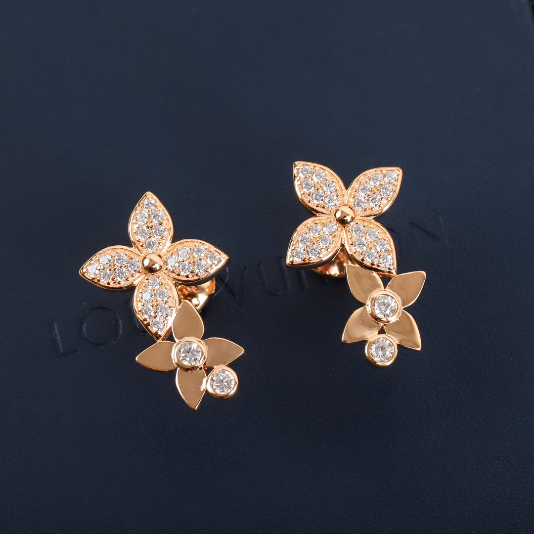 Louis Vuitton Star Blossom Collection Floral Earrings