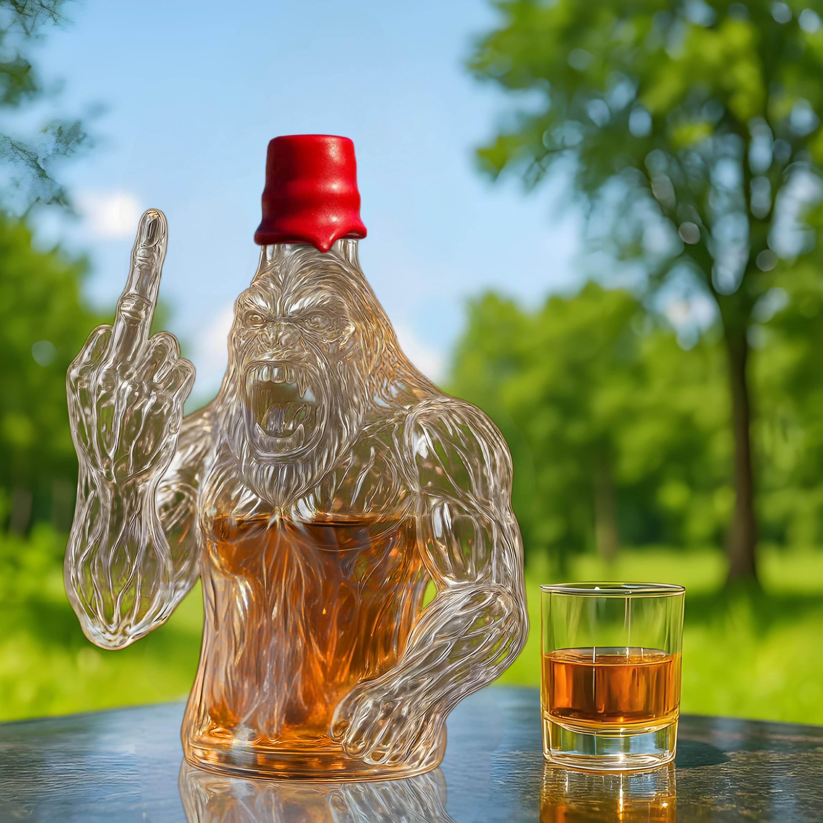 Funny Bigfoot Whiskey Bottle