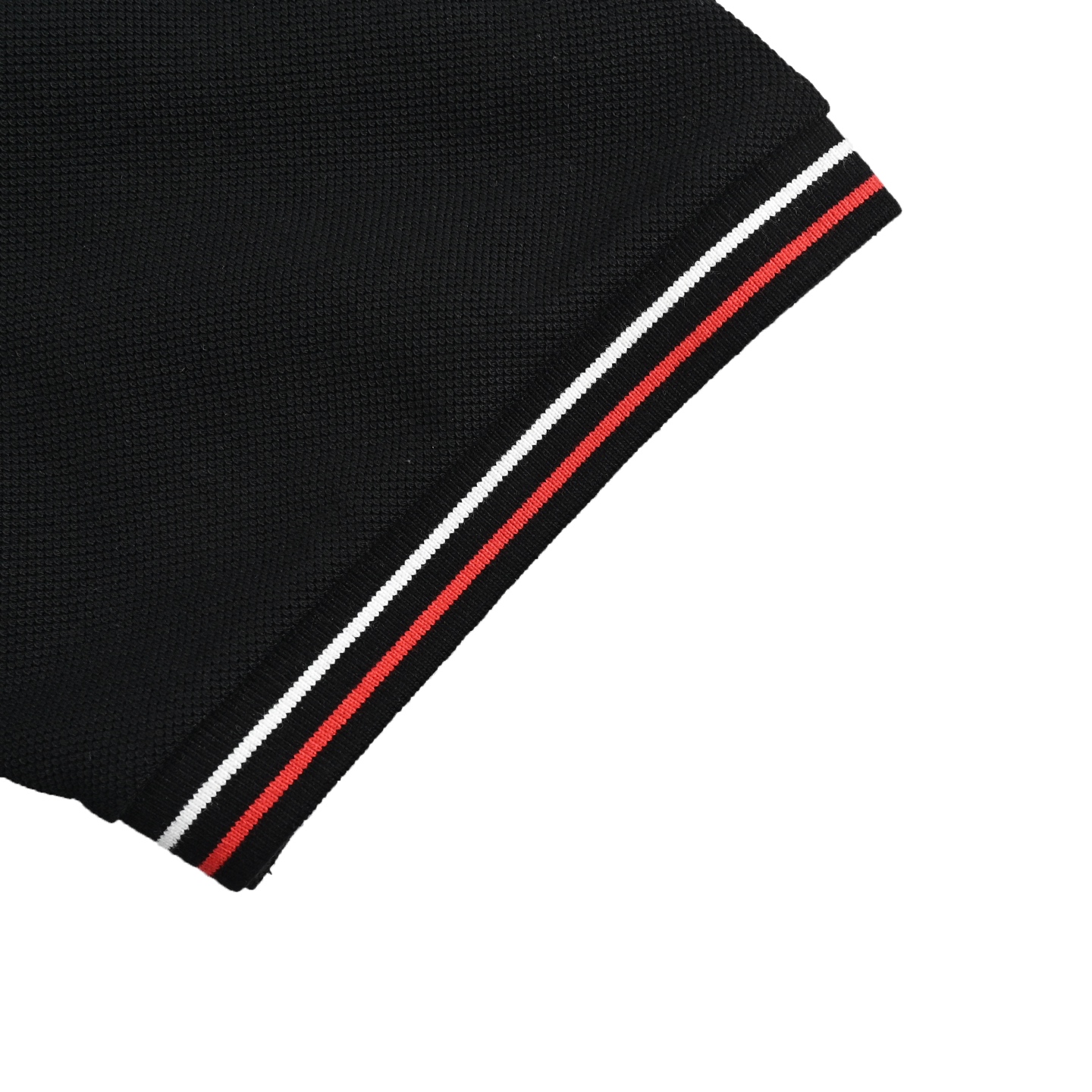 Prada 25ss contrast striped chest embroidery Polo short sleeve