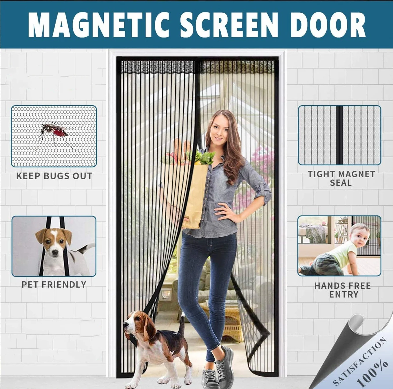 👍2024 Summer Essentials- 50% OFF💥Magnetic Screen Door