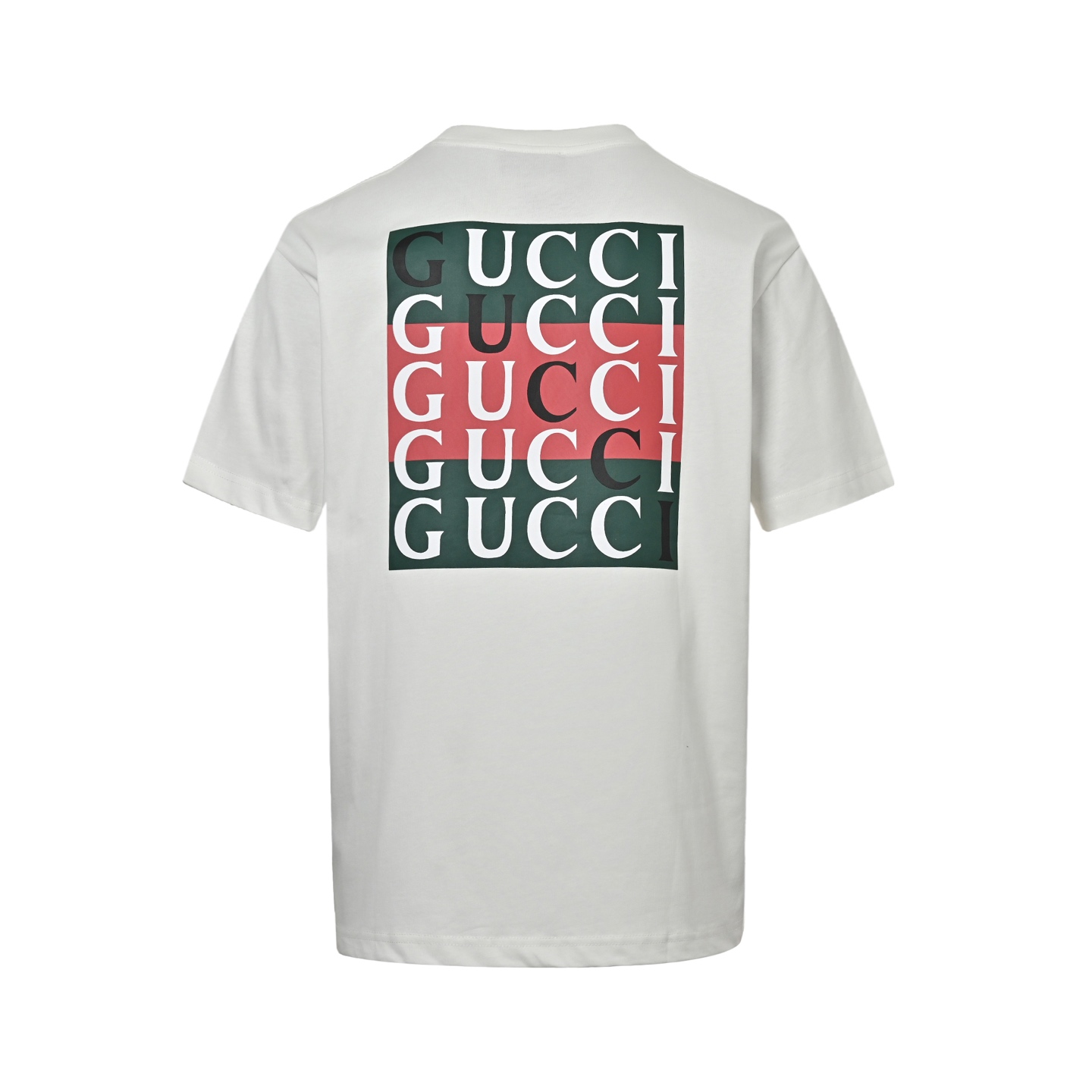 Gucci 25ss shadow double G back lettering logo short sleeve