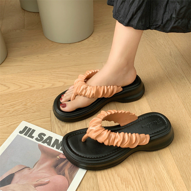 Couple Flip-flops Beach Seaside Plywood Cool Sandals