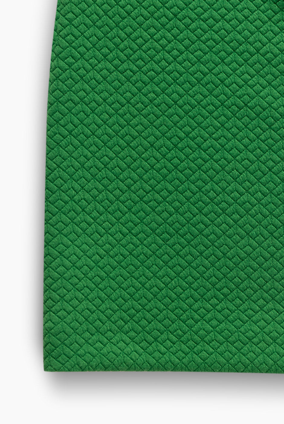 Vestido verde liso de manga corta