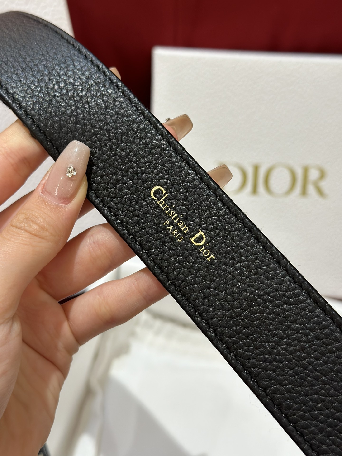 Dior CD Buckle Canvas Leather Belt 3.5CM Width